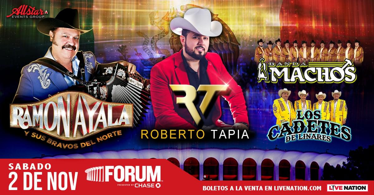 Gana boletos para ver a Ramon Ayala y Roberto Tapia en el Forum de Inglewood!