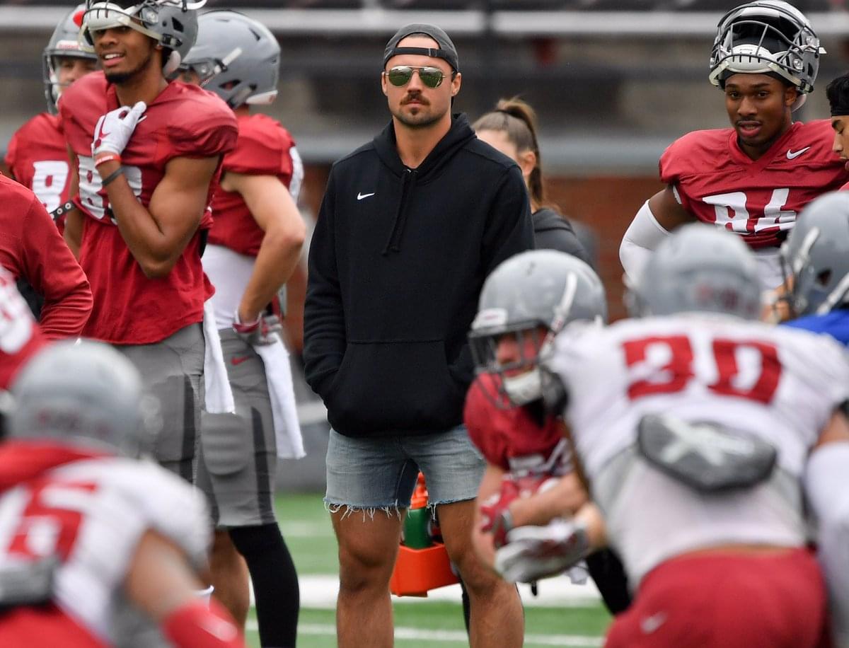 Gardner Minshew playing cornhole when Jaguars drafted him
